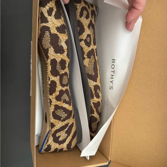 Rothy's Metallic Leopard Print Point II - Picture 2 of 6